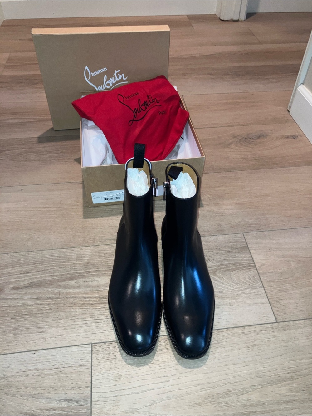 Christian Louboutin Men’s Black Leather So Samson Boots